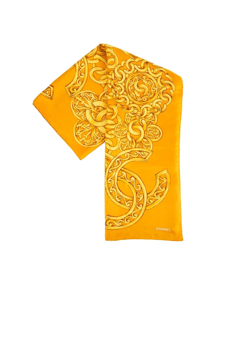 Chanel 黃色4C雕花鏈絲巾 | Old London 老倫敦